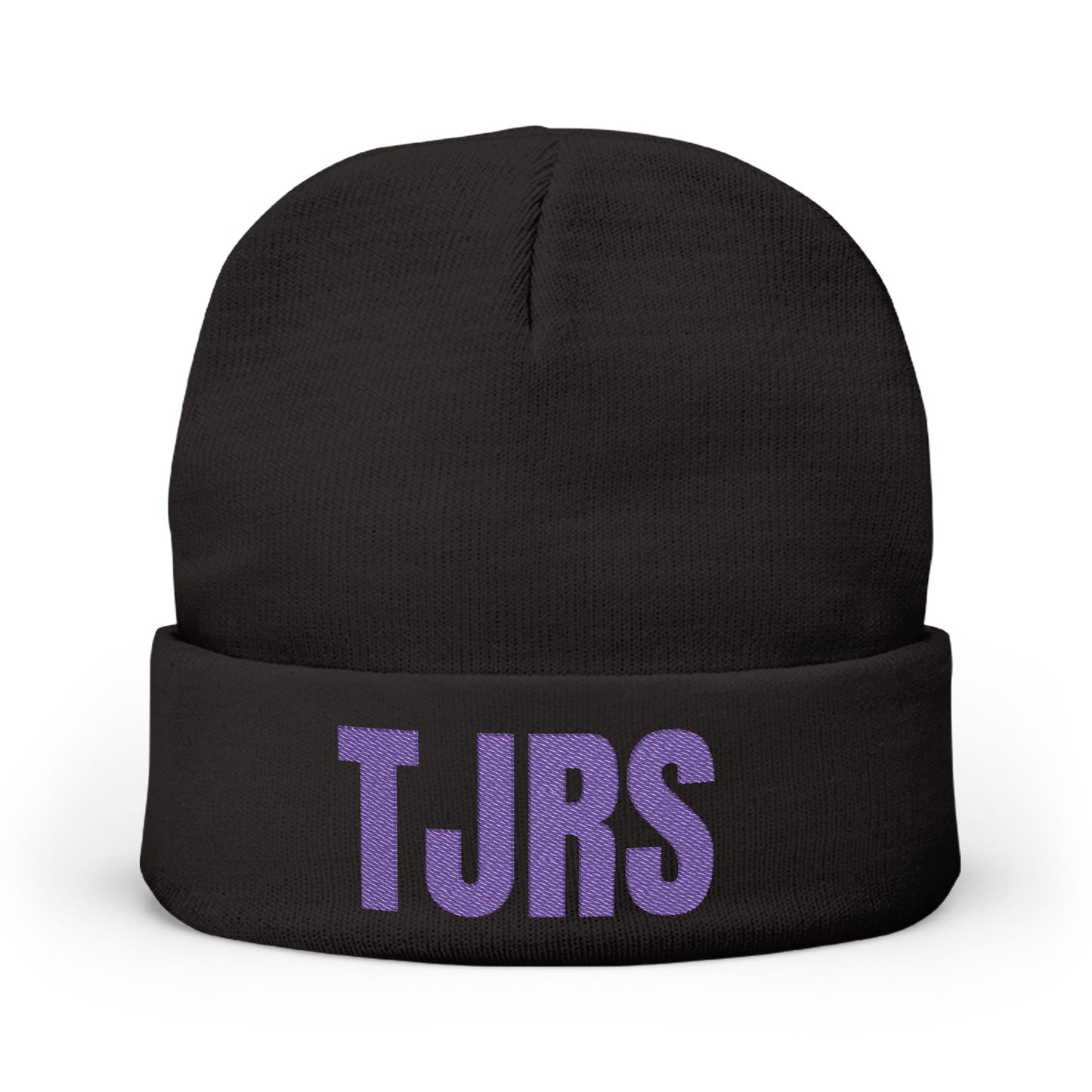 TJRS Embroidered Knit Beanie — Custom Glitter Initials (TJRS)