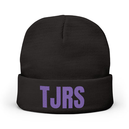 TJRS Embroidered Knit Beanie — Custom Glitter Initials (TJRS)